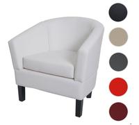 Fauteuil Lounge HWC-O17 similicuir blanc