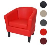 Fauteuil Lounge HWC-O17 similicuir rouge