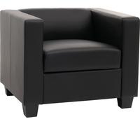 Fauteuil lounge Lille ~ cuir, noir