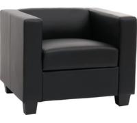 Fauteuil Club / Lounge Lille, 86x75x70cm Simili-Cuir Noir Multicolore