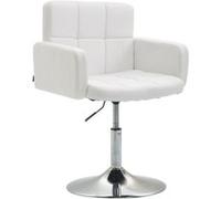 Fauteuil Lounge Design Los Angeles Similicuir I Chaise Design Réglable en Hauteur et Pivotante I Chaise de Salle à Manger I Couleur:, Couleur:Blanc