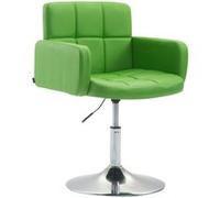 CLP Fauteuil lounge Los Angeles – Similicuir réglable et pivotant, piètement tulipe chromé – Vert