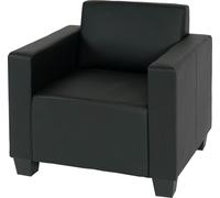 Fauteuil Salon /Club / Lounge Lyon, Simili-Cuir Noir Multicolore