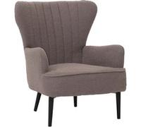 Lounge-Sessel Hwc-K37, Cocktail-/Ohrensessel Polsterstuhl Retro Vintage Stoff Bouclé (600g/M²) Öko-Tex Hellgrau Gris