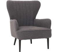 Fauteuil lounge MENDLER HWC-K37 Bouclé (600g/m²) Oeko-Tex gris foncé Gris foncé G