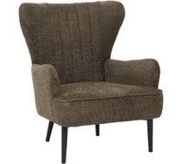Fauteuil lounge MENDLER HWC-K37 Chenille (500g/m²) Oeko-Tex vert-brun Vert G