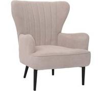Fauteuil lounge HWC-K37 Cord (290g/m²) Oeko-Tex beige