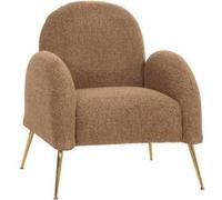 Fauteuil lounge MENDLER HWC-N69 Chenille certifié MVG coffee G