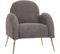 Fauteuil Lounge HWC-N69 Chenille certifié MVG gris foncé