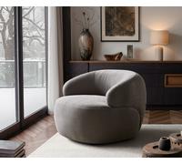 Fauteuil-Lounge Nova 88 x 88 cm, tissu d'ameublement Soft Gris