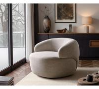Fauteuil-lounge Nova 88 x 88 cm Tissu tissé Soft Beige