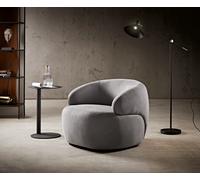 Fauteuil-lounge Nova 88x88 cm microfibre gris