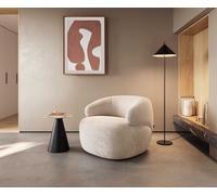 Fauteuil-lounge Nova 88x88 cm velours côtelé Beige