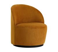 Fauteuil lounge pivotant Tearoom velours WxHxD 89x78x70cm