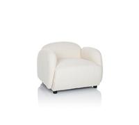 Fauteuil lounge / relax VERDUNA Tissu bouclé blanc