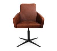 Fauteuil lounge W-Cube 1 cuir WxD 72x72cm/H 85-89cm/gliders included