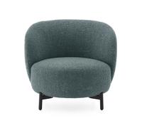KARTELL fauteuil LUNAM tissu CURLY (Ptrole - Acier verni et tissu)