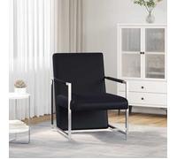 Fauteuil magnifique avec pieds chromés Noir 241006