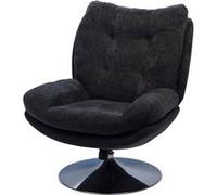 Amadeus Fauteuil pivotant Magnum – tissu noir – chrome