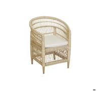 Fauteuil Malawi en rotin naturel + coussin
