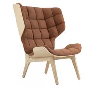 Fauteuil Mammoth cuir structure chêne naturel natural oak base