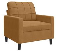Fauteuil Marron 60 cm Velours