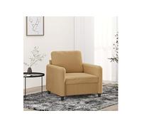 Vidaxl Fauteuil Marron 60 Cm Velours Marron