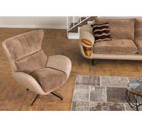 Fauteuil Marron Design Canapé Fauteuil de Luxe Nouveau Relax Textile Lounge Club Coussin