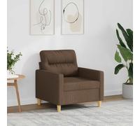 Fauteuil Marron en Tissu 60 cm Largeur, Cadre métal Robuste, Assise Confortable avec Mousse rembourrée, Design Moderne pour Salon séjour Bureau Chambre Studio scandinave