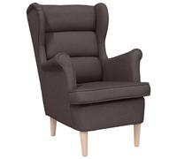 Fauteuil marron foncé 74x84x100 cm tissu