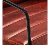 vidaXL Fauteuil Marron foncé Cuir véritable