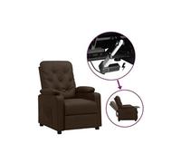 Vidaxl Fauteuil Releveur Inclinable Marron Similicuir Marron