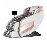 Fauteuil Massant Électrique Intégral Zero Gravité, Rail SL Double Courbe avec Mécanisme Fascia, Générateur d'Ions Négatifs, 6 Modes Auto & Étirement Thaï, Airbags pour Maison Bureau(Bianco)