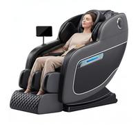 Fauteuil Massant Zéro Gravité avec Écran LCD et Massage des Pieds - Siège de Relaxation Intégré Shiatsu avec Appui-Tête en U pour Maison(Black)