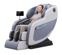 Fauteuil Massant Zéro Gravité avec Écran LCD et Massage des Pieds - Siège de Relaxation Intégré Shiatsu avec Appui-Tête en U pour Maison(Gray)