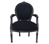 Fauteuil médaillon royal « Château Monfort » - Chaise baroque faite à la main - Modèle français du XIXe siècle - Cadre en bois avec sculptures et rembourrage - Dimensions : environ 94-98 × 63-67 cm