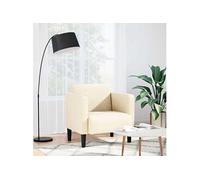 Fauteuil met armleuningen 54 cm corduroy stof crÃmekleurig4100517