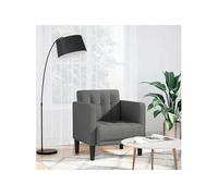 vidaXL Fauteuil avec accoudoirs en tissu gris foncé Gris foncé G