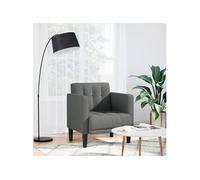 Vidaxl Canapé-Chaise Accoudoirs Gris Foncé 53 Cm Tissu