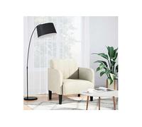 Fauteuil met armleuningen cm velours crème