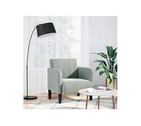 vidaXL Fauteuil velours gris clair 54 cm avec accoudoirs