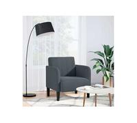 vidaXL Fauteuil avec accoudoirs en velours 54 cm Gris foncé
