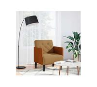 Fauteuil met armleuningen cm velours marron
