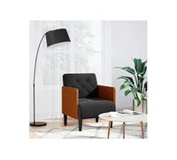 Vidaxl Fauteuil Avec Accoudoirs Noir 55 Cm Velours Noir