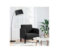 vidaXL Fauteuil TV avec accoudoirs en velours 54 cm Noir