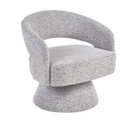 Fauteuil Minimaliste Scandinave en Tissu Rembourré Forme Incurvé Pivotant à 360°