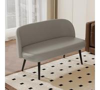 Fauteuil moderne en cuir capitonné avec pieds hauts pour salon et chambre à coucher, fauteuil de réception élégant, gris, 100 x 55 x 78 cm, design élégant et confortable