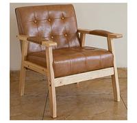 Fauteuil moderne en cuir rembourré du milieu du siècle pour salon, salle à manger et chambre à coucher, fourrure élégante et confortable pour réception et décoration d'intérieur