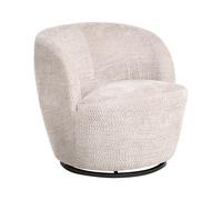 Fauteuil Moderne en Polyester Pivotant avec Accoudoirs Assise Large Meuble de Sa