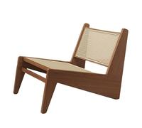 Fauteuil moderne en rotin du milieu du siècle, design sans accoudoirs pour une assise confortable, parfait pour le salon, le bureau à domicile et le balcon